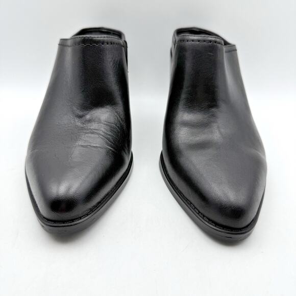 Naturalizer Womens Fairmont Mules US 8.5 Wide EU 39 Black Leather Slip On NWOB - Picture 6 of 12